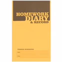Silvine A6 Homework Diary Yellow Pk 20