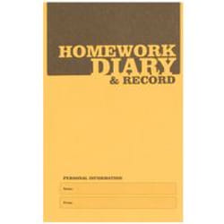 Silvine Homework Diary With Printed Layout A6 84 Page Yellow (Pack 20)