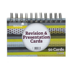 Silvine Revision and Presentation Cards Ruled 152x102mm Twinwire Pad W