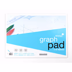 Silvine A3GP A3 Graph Paper Pad 1/5/10 50 Sheets
