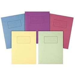 Exercise Book, 229mm x 178mm, Assorted, Pack of 10