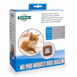 PetSafe Magnetic 4-Way Cat Flap Deluxe 420 Brown Cat Door Pet Flap Pet Door