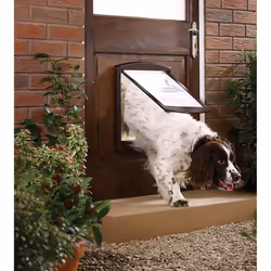 Cat/ Dog Flap For Small Pets (Lockable) By Petsafe - MEDIUM BROWN 755EF