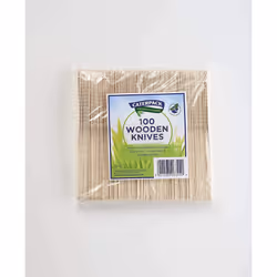 Caterpack Enviro Wooden Knives | 100 Pack | Size: 6.25'