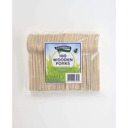 Caterpack Enviro Wooden Forks | 100 Pack | Size: 6.25'