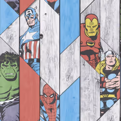 Marvel Woodpanel Wallpaper