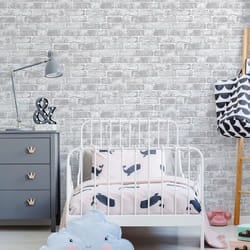 Fresco White/Grey House Industrial Brick Paste the Paper Wallpaper