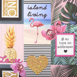 Fresco Tropical Island Living Mutlicoloured Tropical Wallpaper (WAS 13.99)