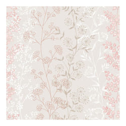 Fresco Jemima Metallic Sprigs Grey and Pink Floral Wallpaper (WAS 13.99) (WAS 13.99)
