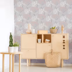 Fresco Lykke Tree Pink Floral Wallpaper