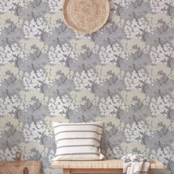Fresco Lykke Tree Charcoal Floral Wallpaper