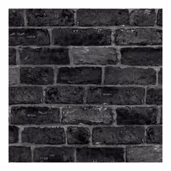 Fresco House Brick Charcoal Wallpaper