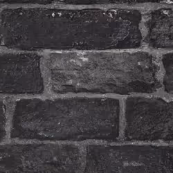 Fresco House Brick Charcoal Wallpaper