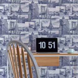 Fresco City Scene Indigo Wallpaper (WAS 13.99) (WAS 13.99)