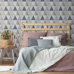 Fresco Harlequin Navy & Pink Wallpaper (WAS 14.99)