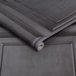 Fresco Wood Panelling Grey Wallpaper