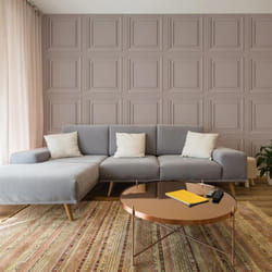 Fresco Blush Wood Panelling Wallpaper