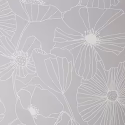Fresco Linear Floral Grey Wallpaper (WAS 13.99)