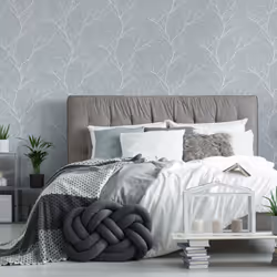 Fresco Duck Egg Winter Tree Wallpaper