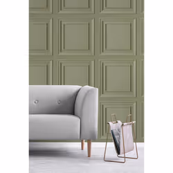 Fresco Wood Panel Sage Green Wallpaper