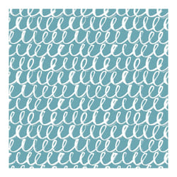 Fresco Metallic Sea Swirls Teal Geometric Wallpaper (WAS 13.99)