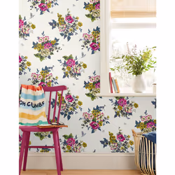 Joules Floral CrÃ¨me Wallpaper