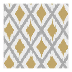 Fresco Ikat Ochre and Grey Geometric Wallpaper (WAS 13.99)