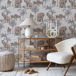 Fresco Kenya Safari Rose Gold Animal Wallpaper