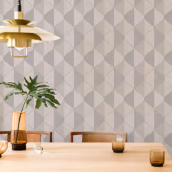 Fresco Ogee Textured Geometric Natural Wallpaper (WAS 16.79)
