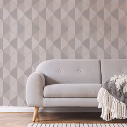 Fresco Ogee Textured Geometric Natural Wallpaper (WAS 16.79)