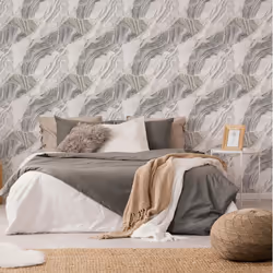 Fresco Agate Marbled Plain Grey Gold Wallpaper