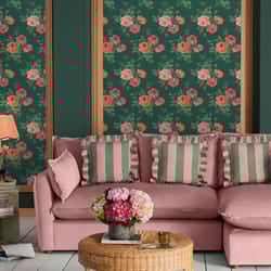 Cath Kidston Archive Rose Green Floral Wallpaper