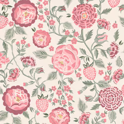 Cath Kidston Strawberry Garden Spring Floral Wallpaper