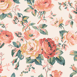 Cath Kidston Garden Rose Autumn Floral Wallpaper
