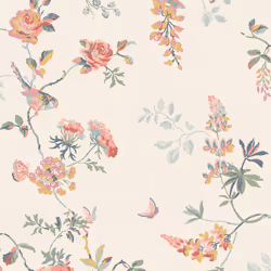 Cath Kidston Birds & Roses Spring Floral Wallpaper