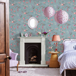 Cath Kidston Birds & Roses Summer Floral Wallpaper