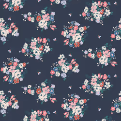 Cath Kidston Clifton Floral Navy Floral Wallpaper