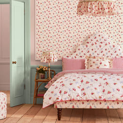 Cath Kidston Rose & Bows Cream Floral Wallpaper