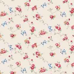 Cath Kidston Rose & Bows Cream Floral Wallpaper
