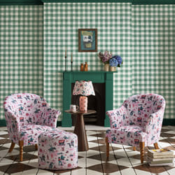 Cath Kidston Painted Gingham Green Gingham Wallpaper