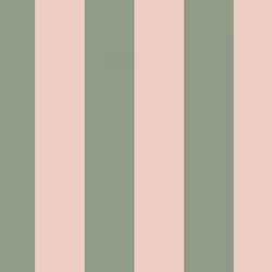 Cath Kidston Canopy Stripe Green & Pink Wallpaper