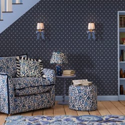 Cath Kidston Button Spot Navy  Dotty Wallpaper