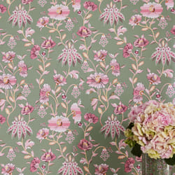 Cath Kidston Friendship Garden Sage Floral Wallpaper