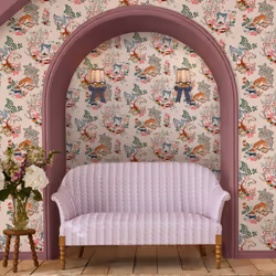 Cath Kidston Painted Kingdom Pink Floral Wallpaper