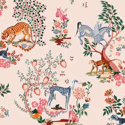 Cath Kidston Painted Kingdom Pink Floral Wallpaper