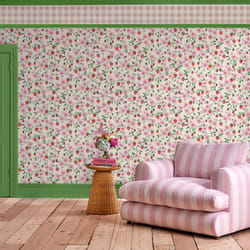 Cath Kidston Strawberry Spring Floral Wallpaper