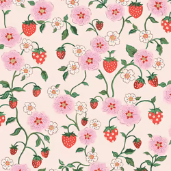 Cath Kidston Strawberry Spring Floral Wallpaper