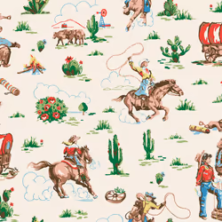 Cath Kidston Cowgirls Multicoloured Kids Wallpaper
