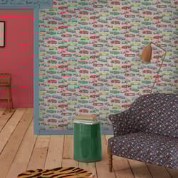 Cath Kidston Vintage Cars Multicoloured Kids Wallpaper
