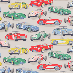 Cath Kidston Vintage Cars Multicoloured Kids Wallpaper